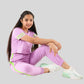 Summer Stylish Colour Block Kids Girls Joggers Set With Crop Top (Purple) - Tweeny Mini