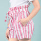 Summer Pure Cotton Kids Girls Striped Shorts (Pink) - Tweeny Mini