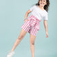 Summer Pure Cotton Kids Girls Striped Shorts (Pink) - Tweeny Mini