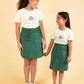 Stylish Girls Top Skirt Set Comfortable Outfit for Kids (Green) - Tweeny Mini