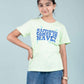Summer Printed Graphic Tees for Girls Kids (Lime Green) - Tweeny Mini