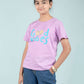 Summer Printed Graphic Tees for Girls Kids (Lavender) - Tweeny Mini
