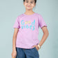 Summer Printed Graphic Tees for Girls Kids (Lavender) - Tweeny Mini