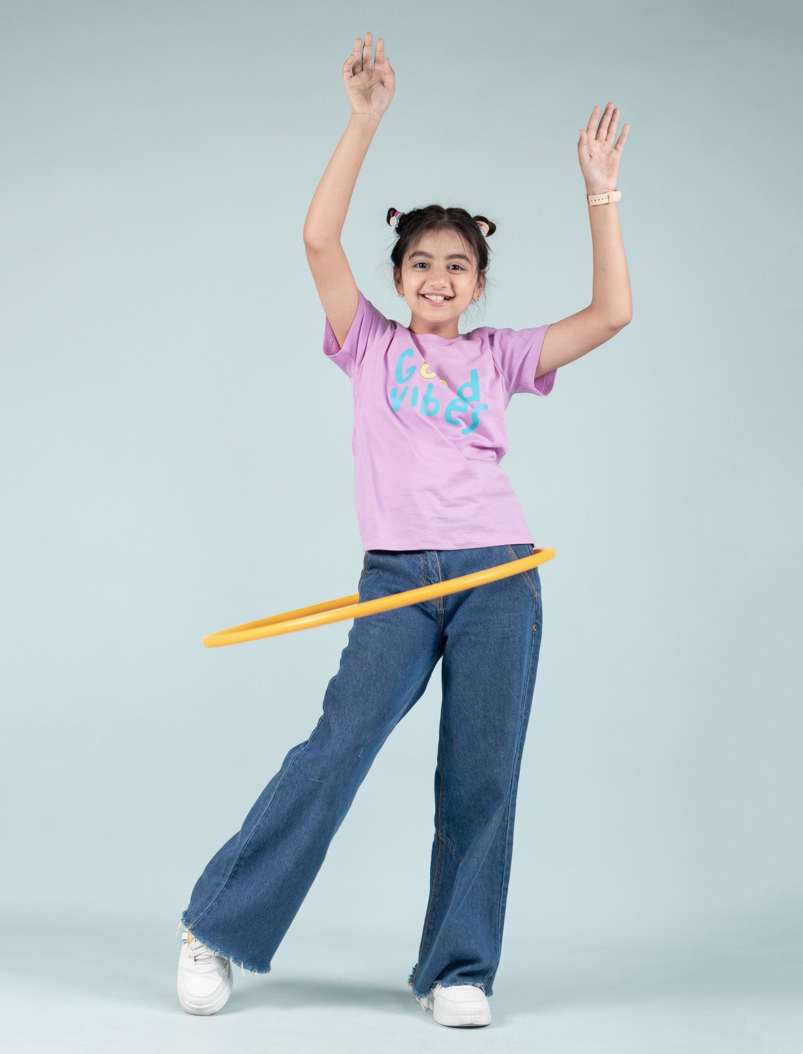 Summer Printed Graphic Tees for Girls Kids (Lavender) - Tweeny Mini