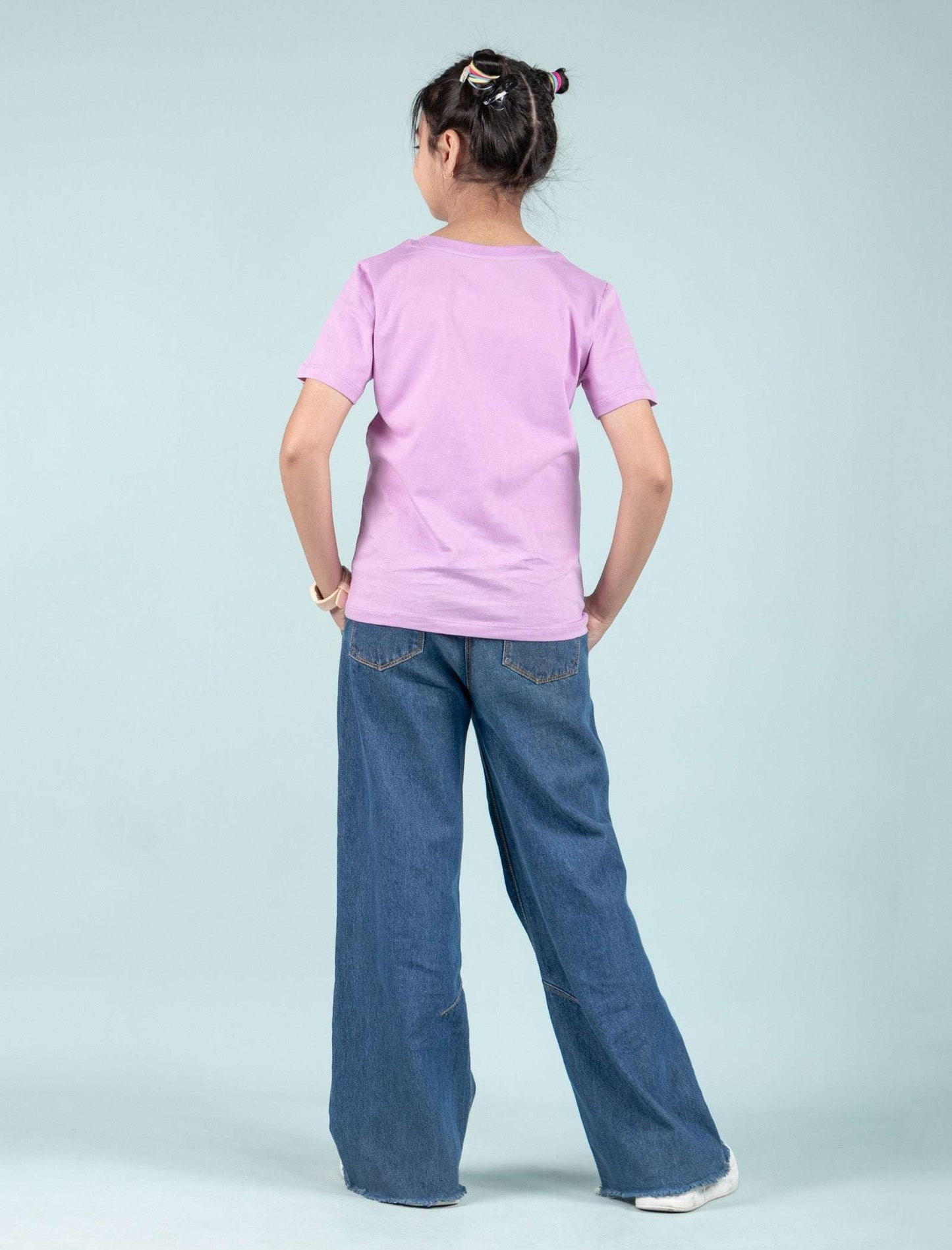 Summer Printed Graphic Tees for Girls Kids (Lavender) - Tweeny Mini