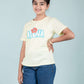Summer Pure Cotton Graphic Tees for Kids Girls (Lemon Yellow) - Tweeny Mini