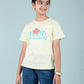 Summer Pure Cotton Graphic Tees for Kids Girls (Lemon Yellow) - Tweeny Mini