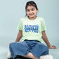 Summer Printed Graphic Tees for Girls Kids (Lime Green) - Tweeny Mini