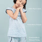 Handcrafted Girls Block Printed Nightdress For Kids (Blue) - Tweeny Mini
