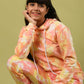 Kids Tie Dye Hoodie for Girls with Jogger Pant (Peach) - Tweeny Mini