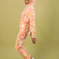 Kids Tie Dye Hoodie for Girls with Jogger Pant (Peach) - Tweeny Mini