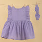 Premium Infant Cotton Frock Dress for Baby Girls with Headband (Lilac) - Tweeny Mini