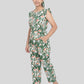 Tropical Floral Summer Jumpsuit for Kids Girls (Green) - Tweeny Mini
