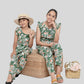 Tropical Floral Summer Jumpsuit for Kids Girls (Green) - Tweeny Mini