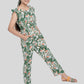 Tropical Floral Summer Jumpsuit for Kids Girls (Green) - Tweeny Mini
