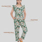 Tropical Floral Summer Jumpsuit for Kids Girls (Green) - Tweeny Mini