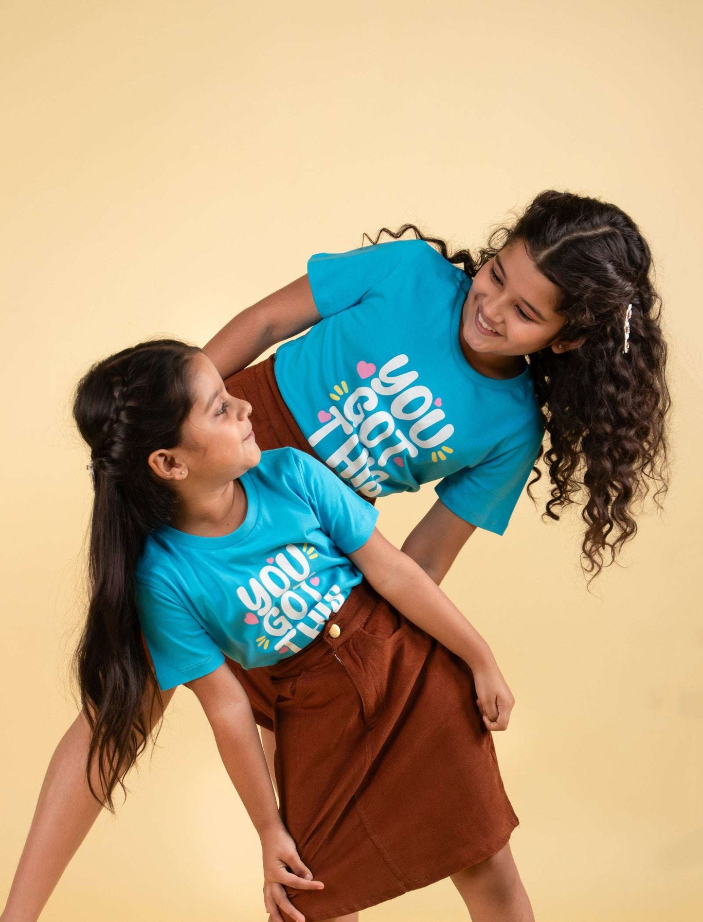 Trendy A Line Corduroy Girls Kids Skirt Top Set for All Season (Rust) - Tweeny Mini