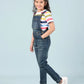 Premium Denim Dungarees for Girls Kids (Dark Blue) - Tweeny Mini