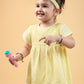 Newborn Baby Summer Frock for Infant Girls with Headband and Bloomer (Lemon Yellow) - Tweeny Mini