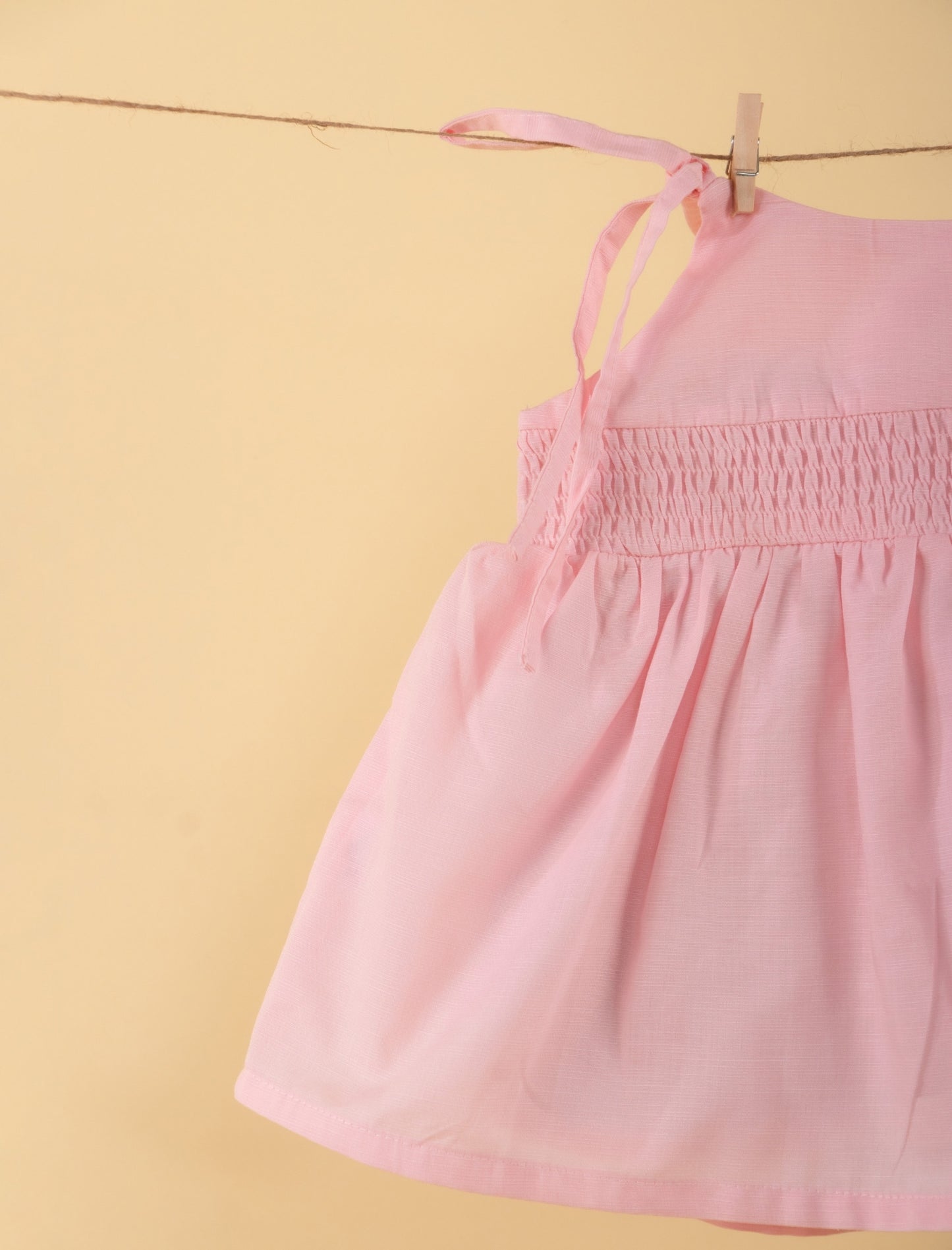 Newborn Baby Girl Frock with Matching Headband and Bloomer Set (Baby Pink) - Tweeny Mini