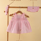 Newborn Baby Girl Frock with Matching Headband and Bloomer Set (Baby Pink) - Tweeny Mini