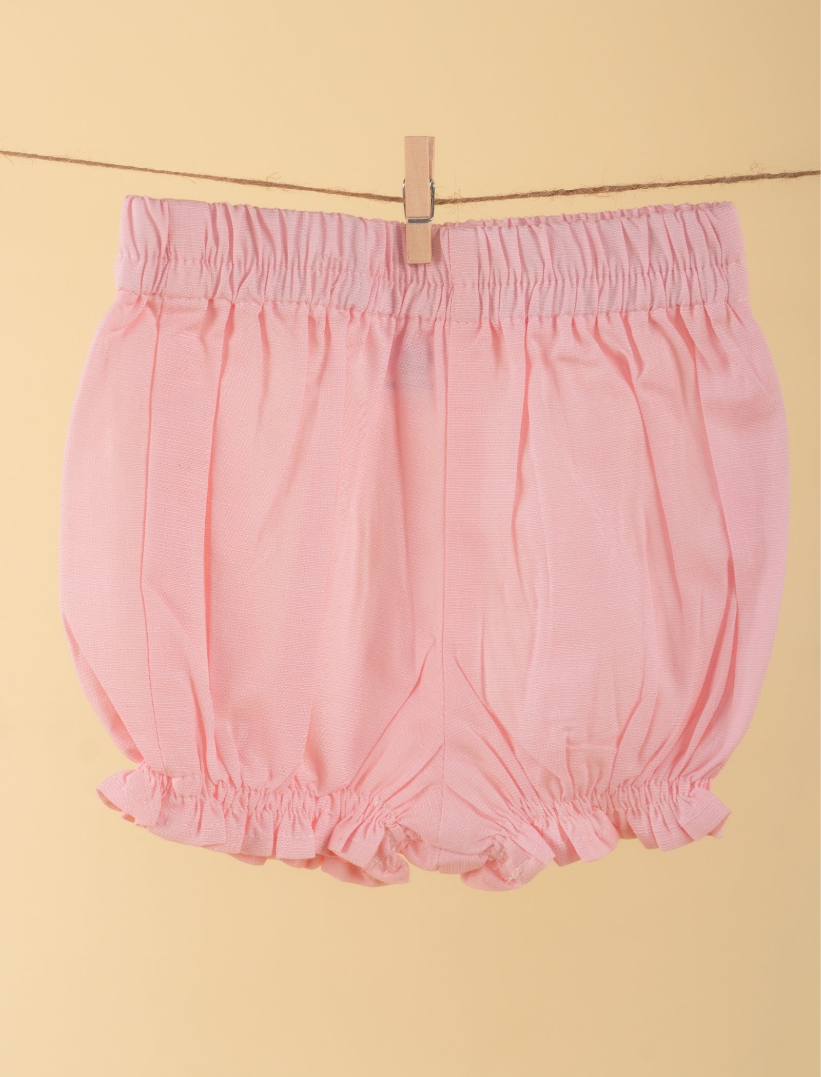 Newborn Baby Girl Frock with Matching Headband and Bloomer Set (Baby Pink) - Tweeny Mini