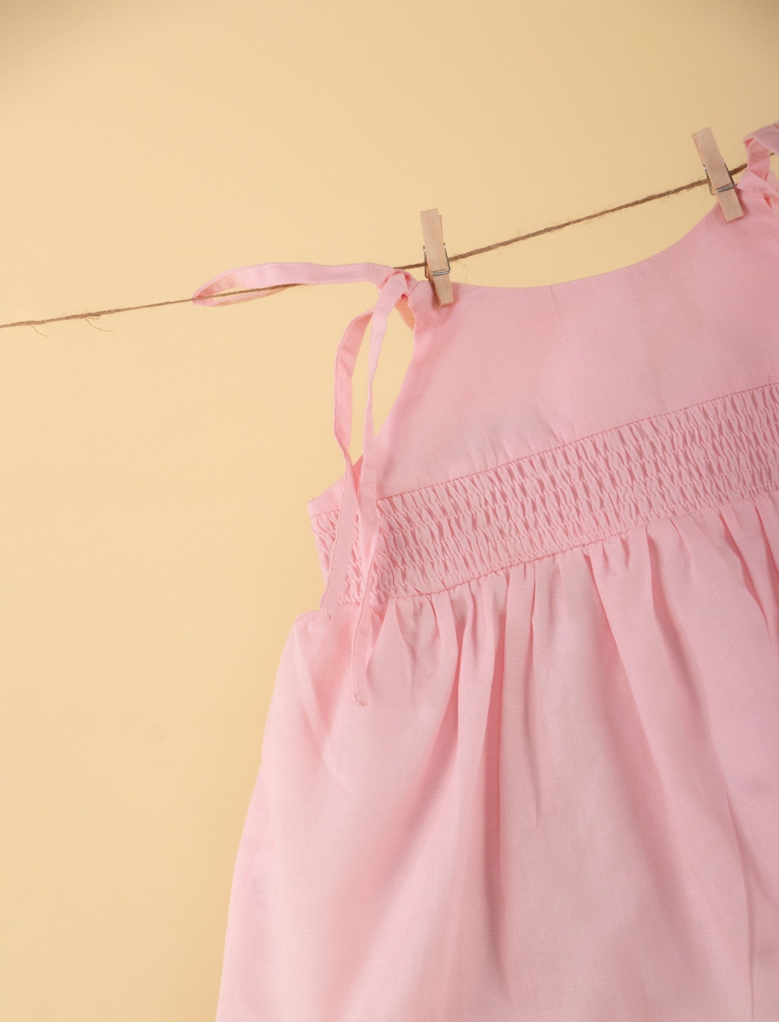 Newborn Baby Girl Frock with Matching Headband and Bloomer Set (Baby Pink) - Tweeny Mini