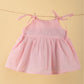 Newborn Baby Girl Frock with Matching Headband and Bloomer Set (Baby Pink) - Tweeny Mini