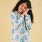 Giffy Love Pure Cotton Nightdress for Girls Kids (Full Sleeves, Blue) - Tweeny Mini