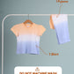 Set of shirt and pajama on a hanger with washing instructions.