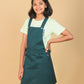 Premium Twill Cotton Girls Kids Pinafore Dresses with T-Shirt Combo Set (Teal Green) - Tweeny Mini