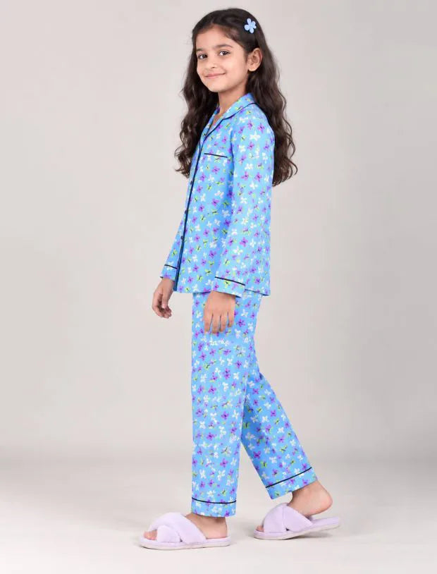 Pure Rayon Butterfly Printed Nightwear-Tweeny Mini