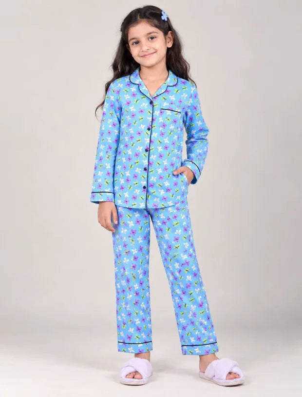Pure Rayon Butterfly Printed Nightwear-Tweeny Mini