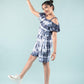Trendy Romper Tie Dye Dress Kids Girls (Blue) - Tweeny Mini