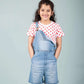 Girls Kids Summer Short Denim Dungaree (Light Blue) - Tweeny Mini