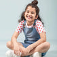 Girls Kids Summer Short Denim Dungaree (Light Blue) - Tweeny Mini