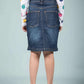 Girls Kids Stylish Denim Skirt and Top Set Combo (Dark Blue) - Tweeny Mini