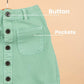 Candy Pop Denim Skirt For Girls Kids (Mint Green) - Tweeny Mini