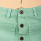 Candy Pop Denim Skirt For Girls Kids (Mint Green) - Tweeny Mini