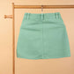 Candy Pop Denim Skirt For Girls Kids (Mint Green) - Tweeny Mini