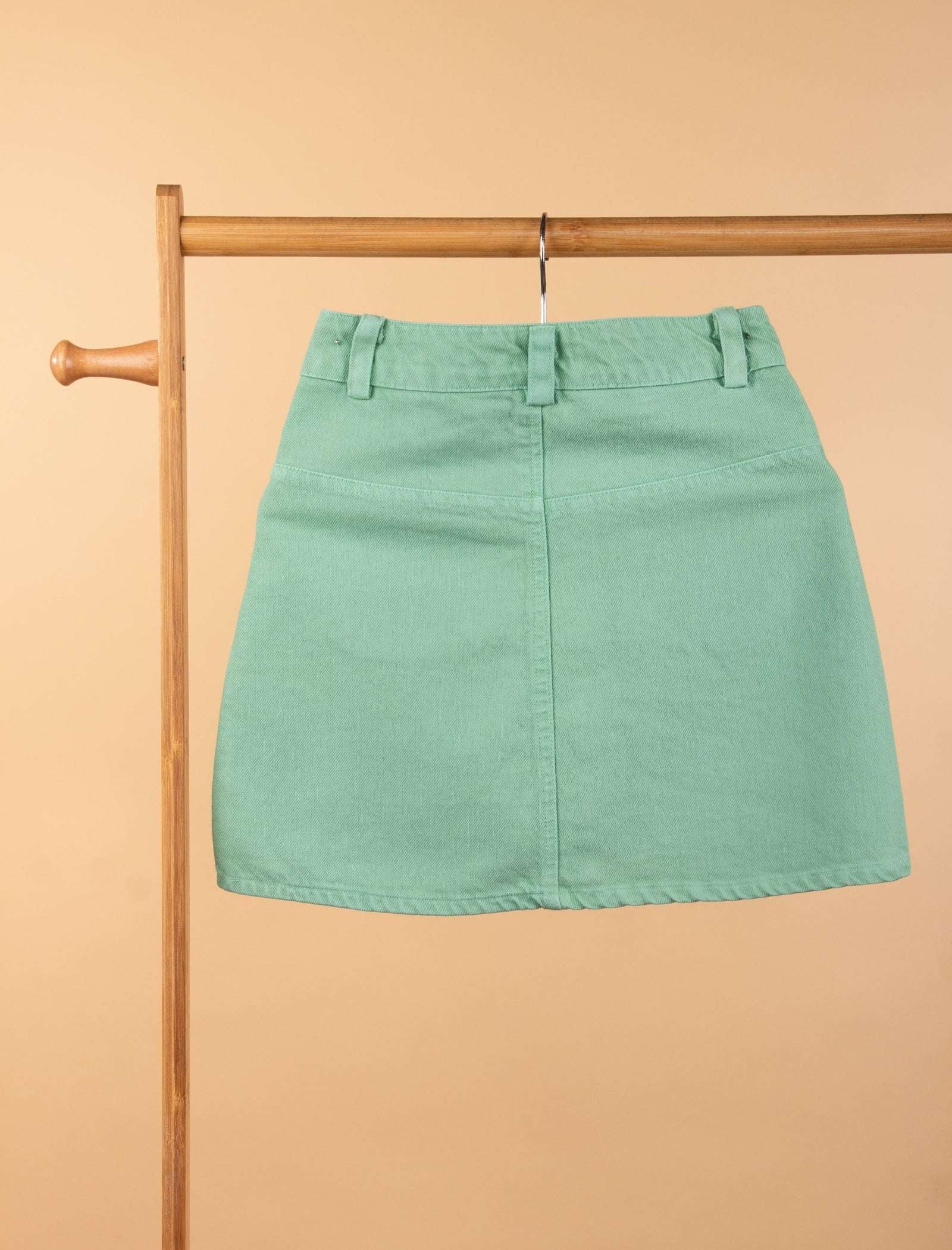Candy Pop Denim Skirt For Girls Kids (Mint Green) - Tweeny Mini