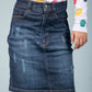 Girls Kids Stylish Denim Skirt and Top Set Combo (Dark Blue) - Tweeny Mini