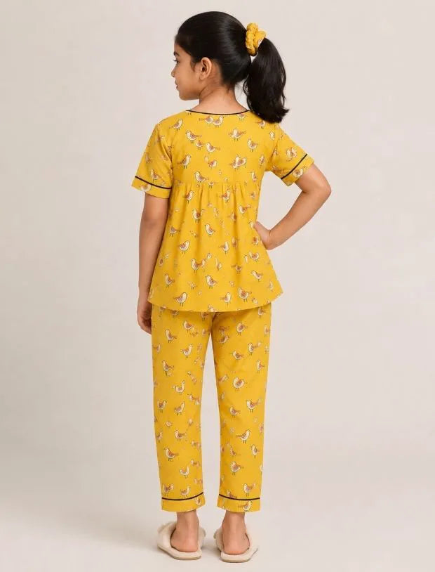 Sparrow Printed Cotton Kids Night Suit
-Tweeny Mini