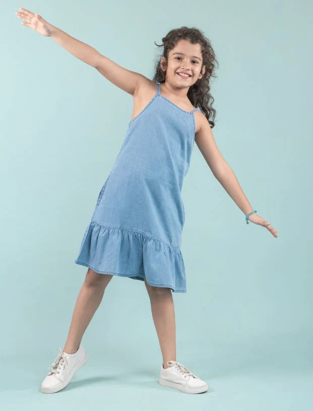 Strappy Denim Pinafore without T shirt-Tweeny Mini