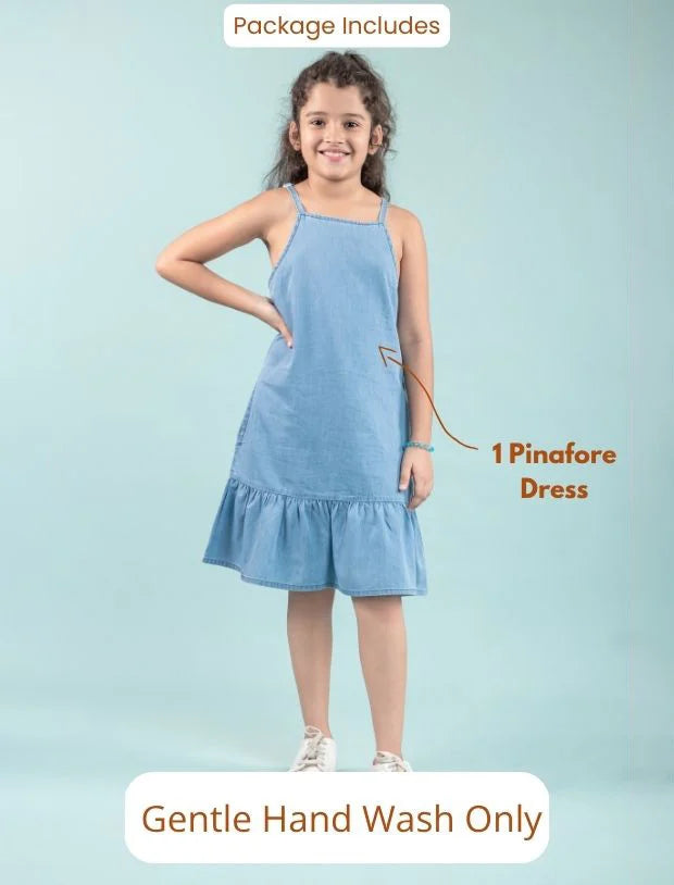 Strappy Denim Pinafore without T shirt-Tweeny Mini