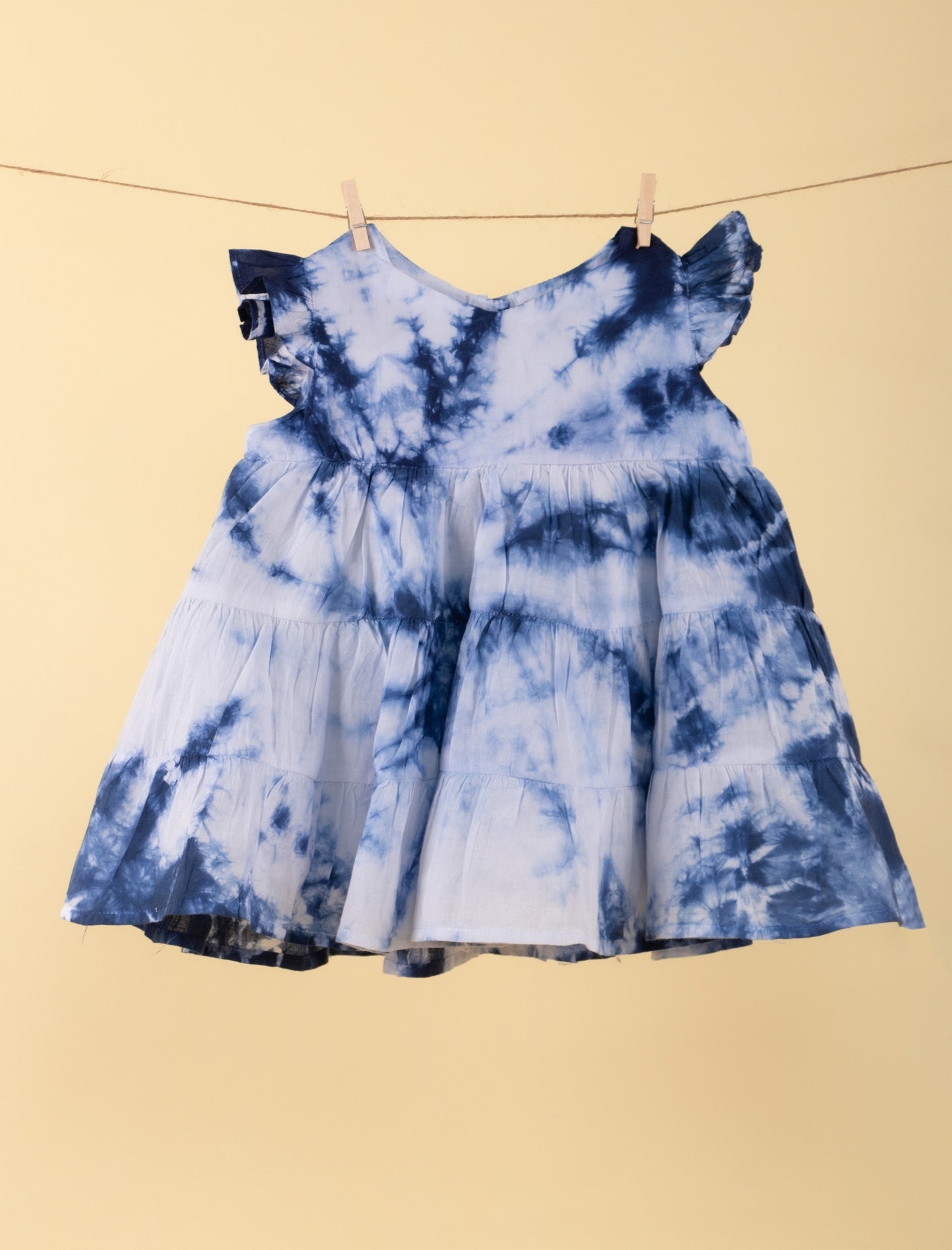 Tie-Dye Cotton Summer Dress for Infants Baby Girls (Blue) - Tweeny Mini