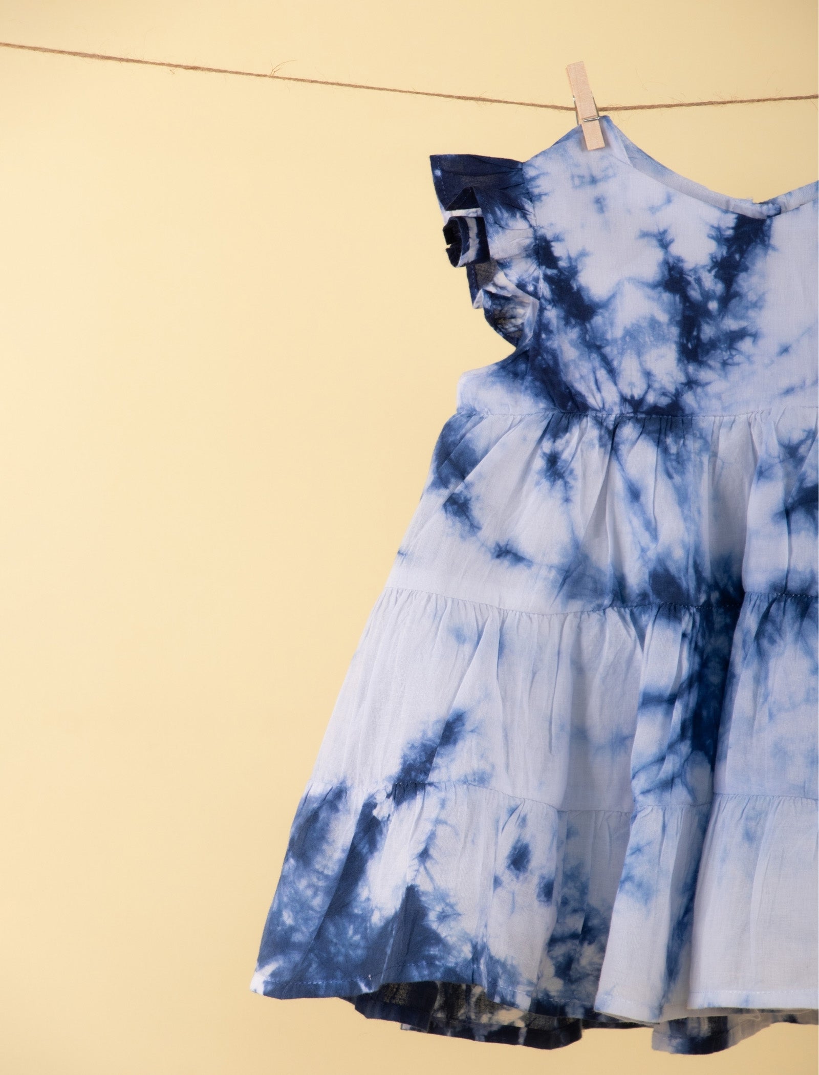 Tie-Dye Cotton Summer Dress for Infants Baby Girls (Blue) - Tweeny Mini