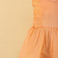Pure Cotton Summer Dress for Baby Girl with Matching Headband (Sunbeam Orange) - Tweeny Mini