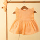 Pure Cotton Summer Dress for Baby Girl with Matching Headband (Sunbeam Orange) - Tweeny Mini