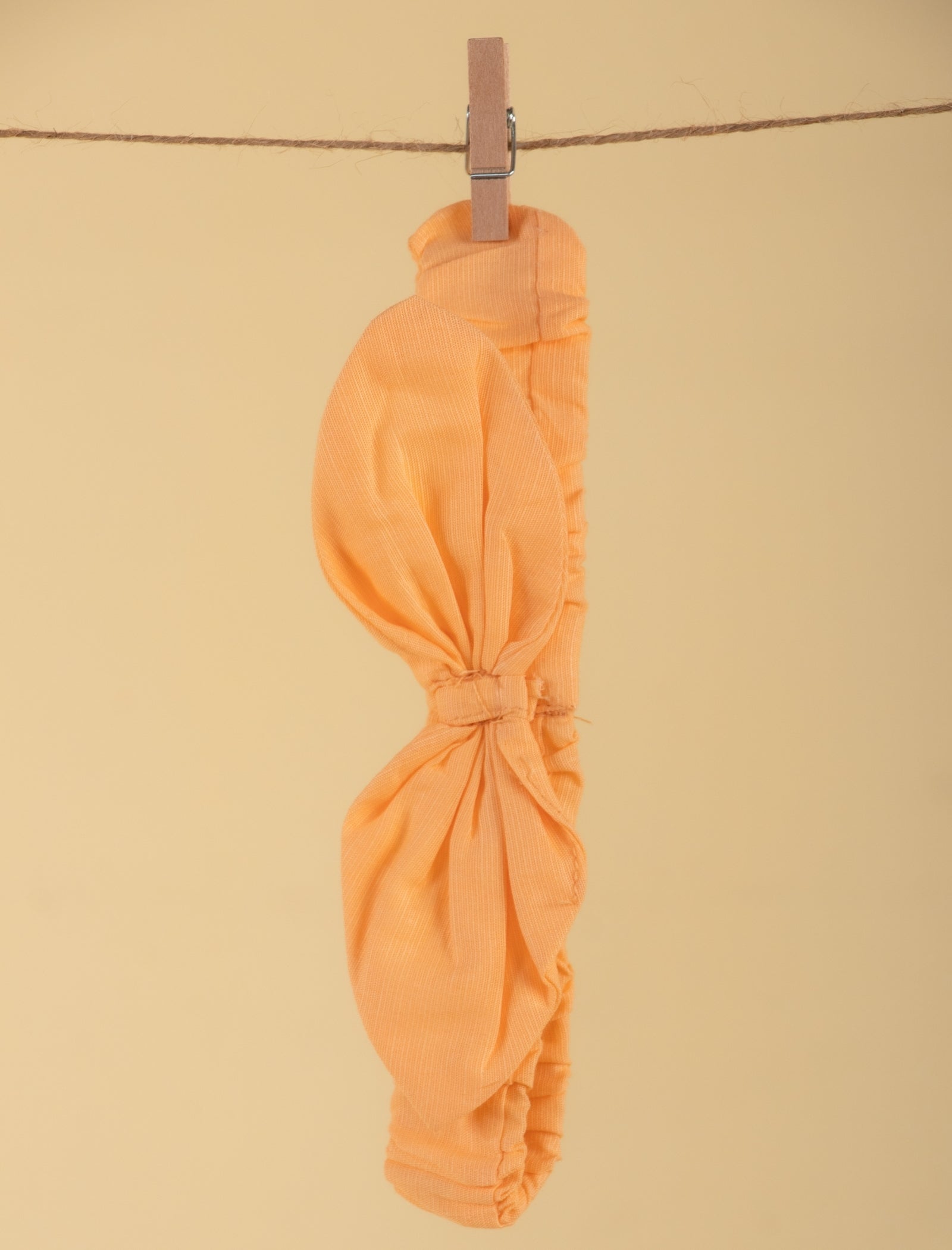 Pure Cotton Summer Dress for Baby Girl with Matching Headband (Sunbeam Orange) - Tweeny Mini